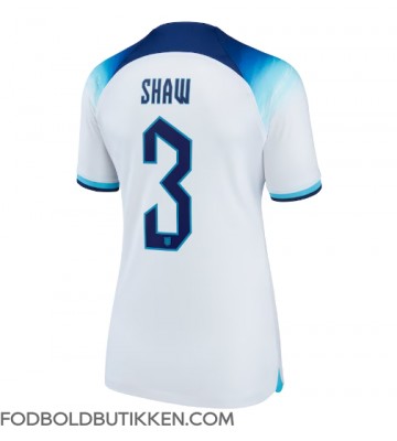 England Luke Shaw #3 Hjemmebanetrøje Dame VM 2022 Kortærmet